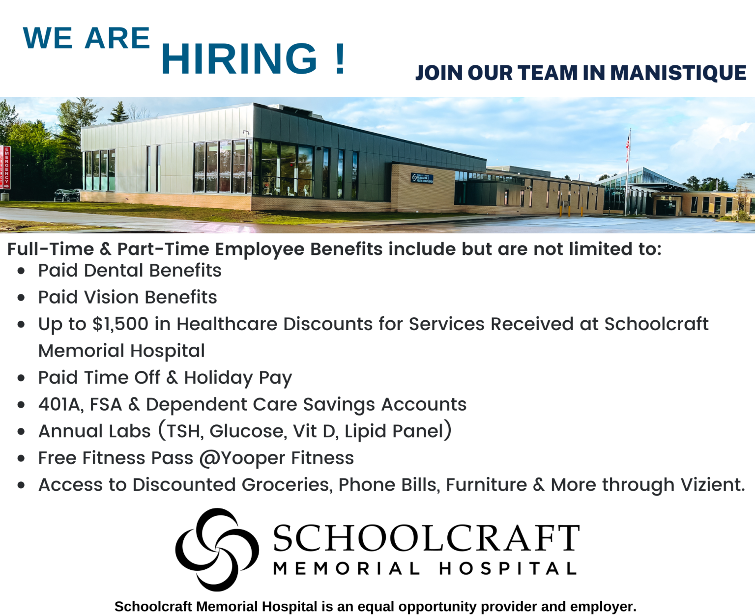 Open Positions Careers Schoolcraft Memorial Hospital